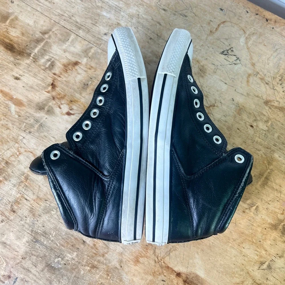 Converse Chuck Taylor All Star Madison 7.5M 9.5W Mid Leather Black Streetwear - Picture 5 of 10